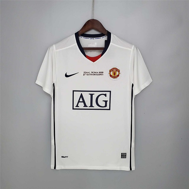 AAA Quality Manchester Utd 08/09 UCL Final Away White Jersey